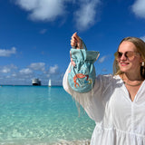 Satin handbag, “Shrimp Cocktail”