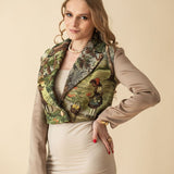 Vintage Tapestry Crop Jacket, "Red Riding Hood" Pattern - Stashe