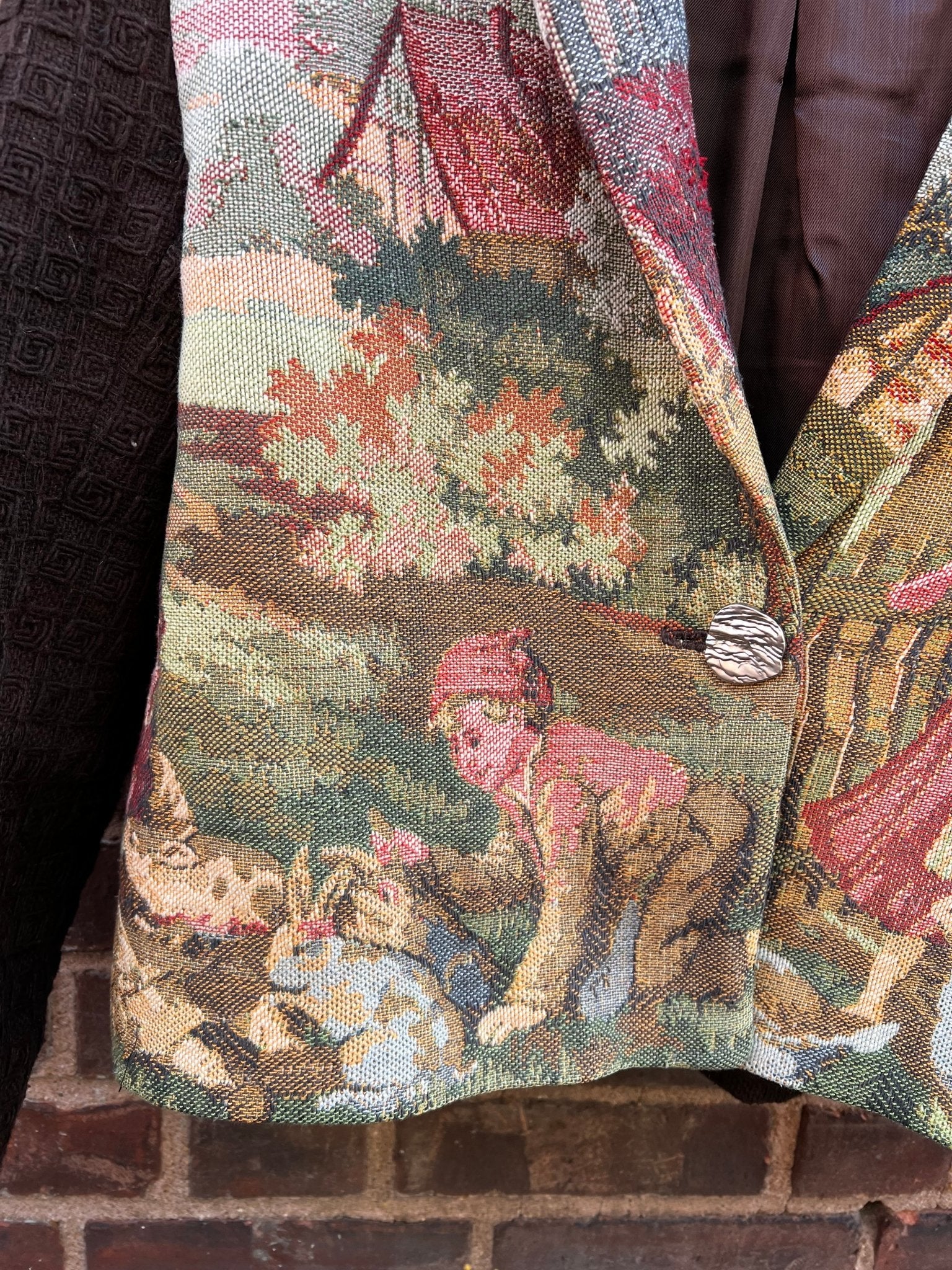 80s Cropped tapestry jacket – MANTIS LADY VINTAGE